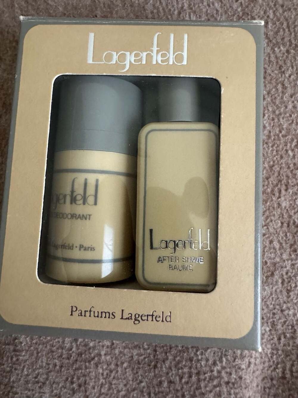 Vintage Parfums Lagerfeld Great Groomers After Shave Baume & Deodorant Gift Set